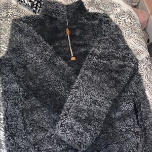 Fluffy crew neck